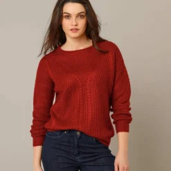 Pull torsadé, maille anglaise