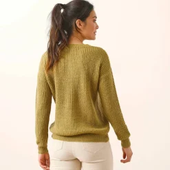 Pull torsadé, maille anglaise