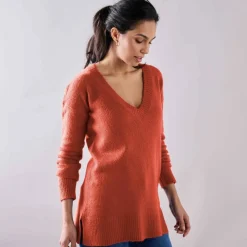 Pull tunique col V