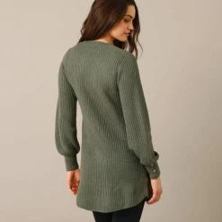 Pull-tunique maille fantaisie