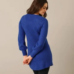 Pull-tunique maille fantaisie