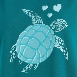 Pyjacourt coton manches courtes imprimé placé «tortue de mer»