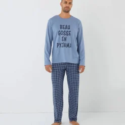 Pyjama col rond à message