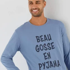 Pyjama col rond à message