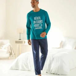 Pyjama col rond à message