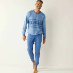 Pyjama coton rayé manches longues