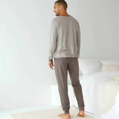 Pyjama coton rayé manches longues