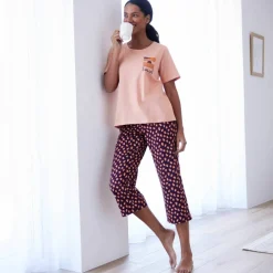Pyjama court imprimé animalier