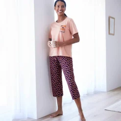 Pyjama court imprimé animalier