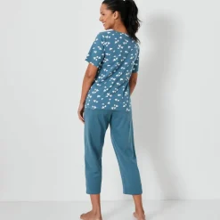 Pyjama court imprimé cœurs