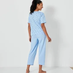 Pyjama court imprimé fleuri