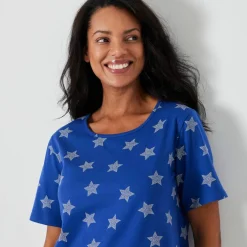 Pyjama court imprimé étoiles