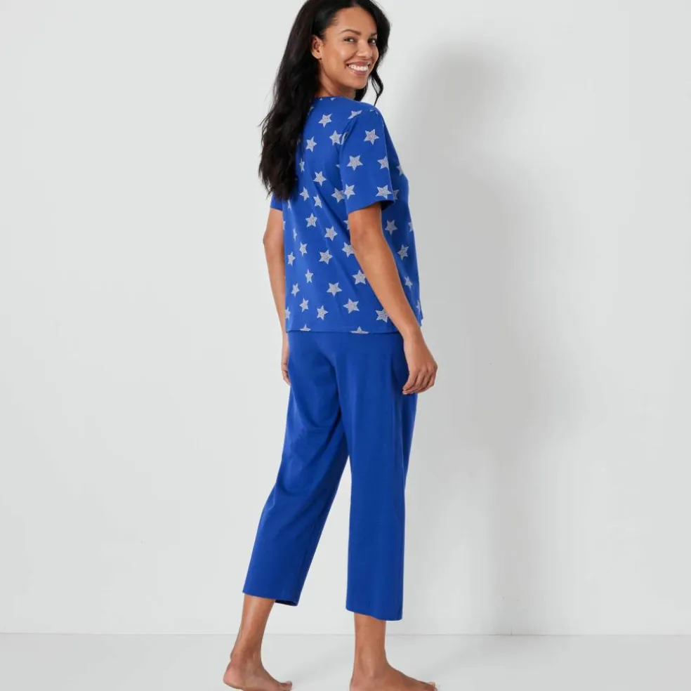 Pyjama court imprimé étoiles