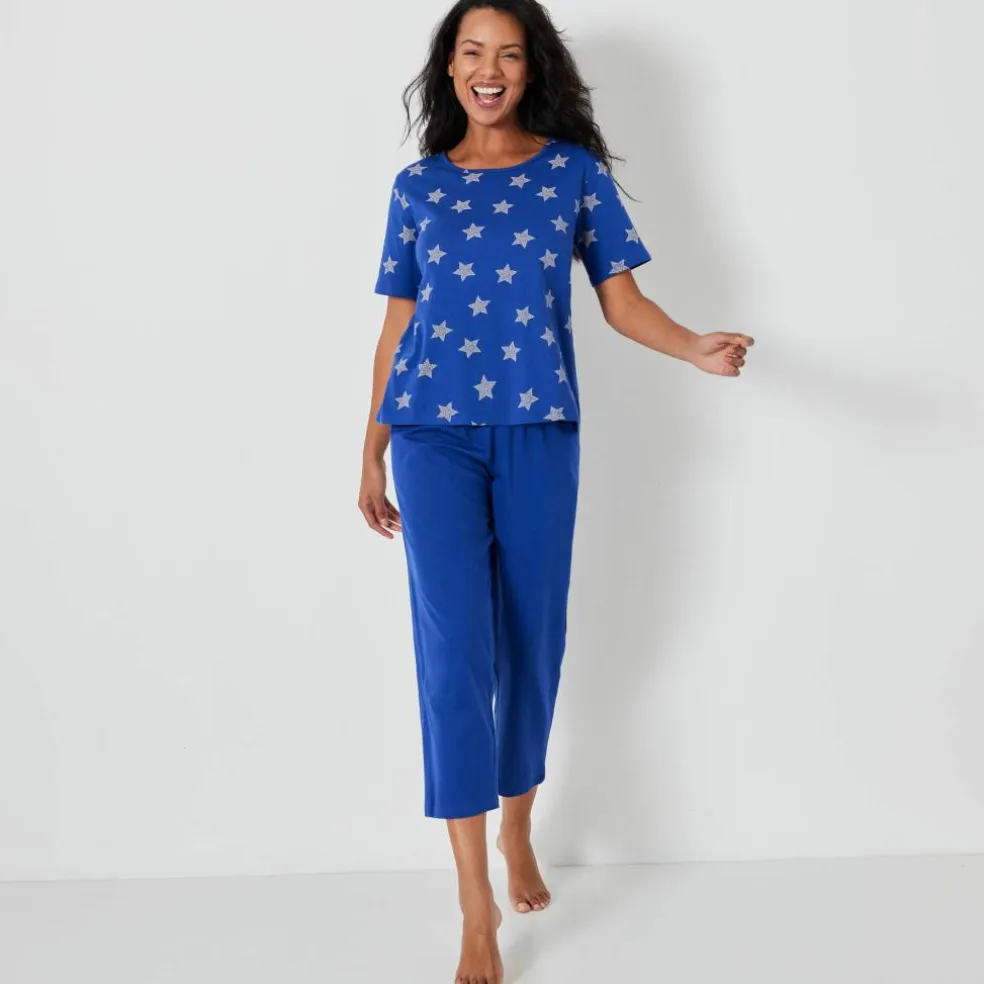 Pyjama court imprimé étoiles