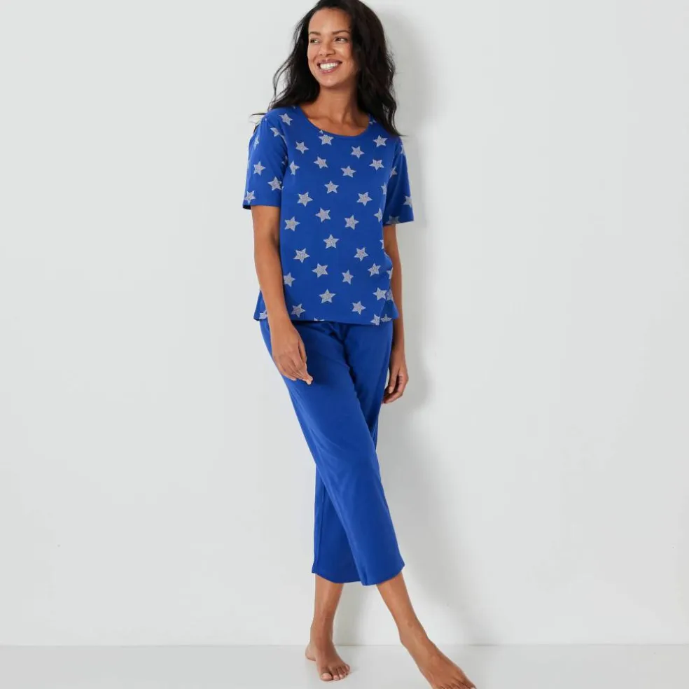 Pyjama court imprimé étoiles