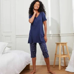 Pyjama court imprimé étoiles