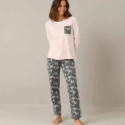 Pyjama imprimé jungle, maille jersey coton