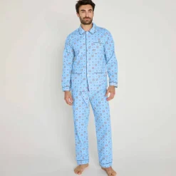 Pyjama imprimé popeline polyester/coton