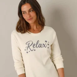 Pyjama legging en molleton, imprimé 
