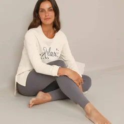 Pyjama legging en molleton, imprimé 