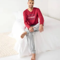 Pyjama manches longues message
