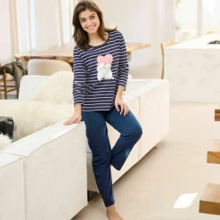 Pyjama manches longues motif 