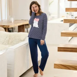 Pyjama manches longues motif 