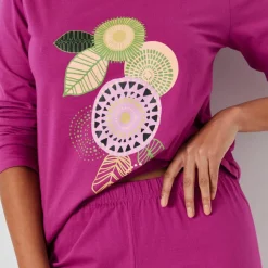 Pyjama manches longues motif "rosaces"
