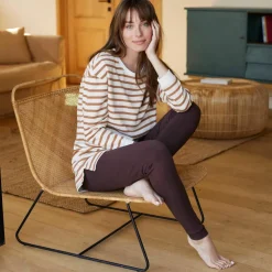 Pyjama molleton rayé avec legging