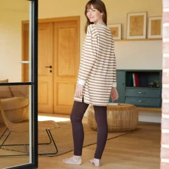 Pyjama molleton rayé avec legging