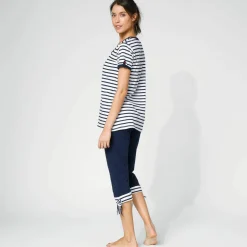 Pyjama pantacourt coton manches courtes