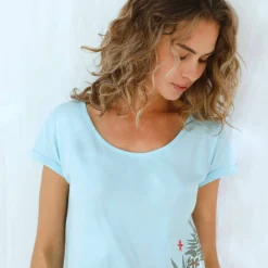 Pyjama pantacourt imprimé - coton modal