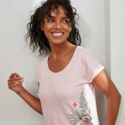 Pyjama pantacourt imprimé - coton modal