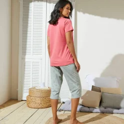 Pyjama pantacourt imprimé ville étoilée