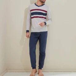 Pyjama pantalong tricolore - lot de 2