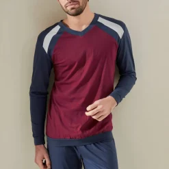Pyjama pantalong tricolore - lot de 2