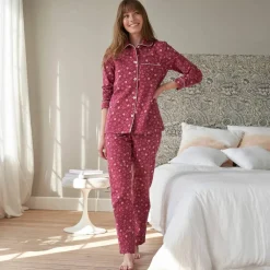 Pyjama pantalon pilou imprimé "coeurs"