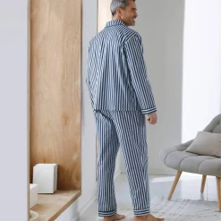 Pyjama rayures flanelle coton