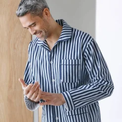 Pyjama rayures flanelle coton