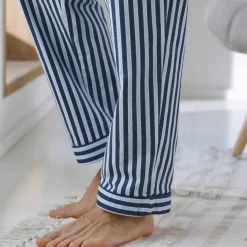 Pyjama rayures flanelle coton