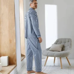 Pyjama rayures popeline coton