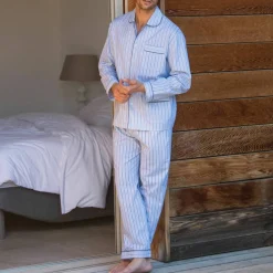 Pyjama rayures popeline coton