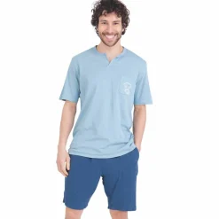 Pyjama short bi-matière Easy Coton