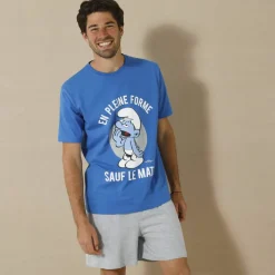 Pyjama short col rond Schtroumpfs®
