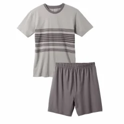 Pyjama short coton rayé