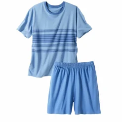 Pyjama short coton rayé