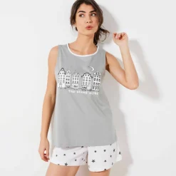 Pyjama short fantaisie ville étoilée