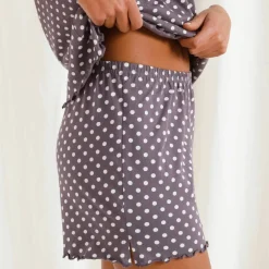 Pyjama short imprimé pois