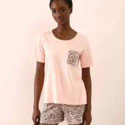 Pyjama short imprimé zèbre