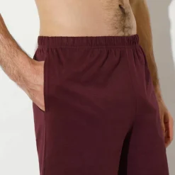 Pyjama-short rayé col tunisien